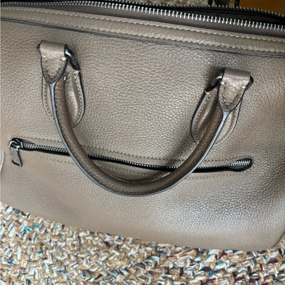 Coach Large Rowen in Dark Slate Pebbled Leather Bowling